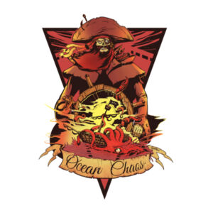 OCEAN CHAOS - Colour - Womens Shallow Scoop Tee Design