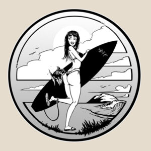 FISHBITES Black'n White - Womens Maple Organic Tee Design