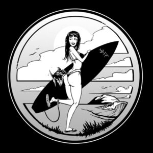 FISHBITES Black'n White - Mens Premium Crew Design