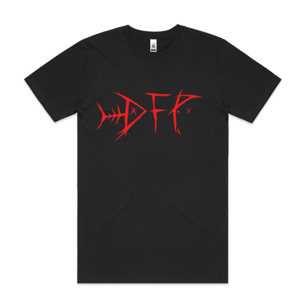 DEADFUSH Red - Mens Block T shirt Thumbnail