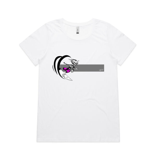 Pink BARREL BONEZY - Womens Shallow Scoop Tee Thumbnail