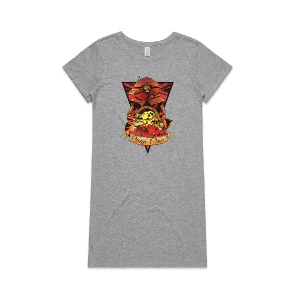 OCEAN CHAOS - Colour - Womens Mika Organic Short Sleeved Dress Thumbnail