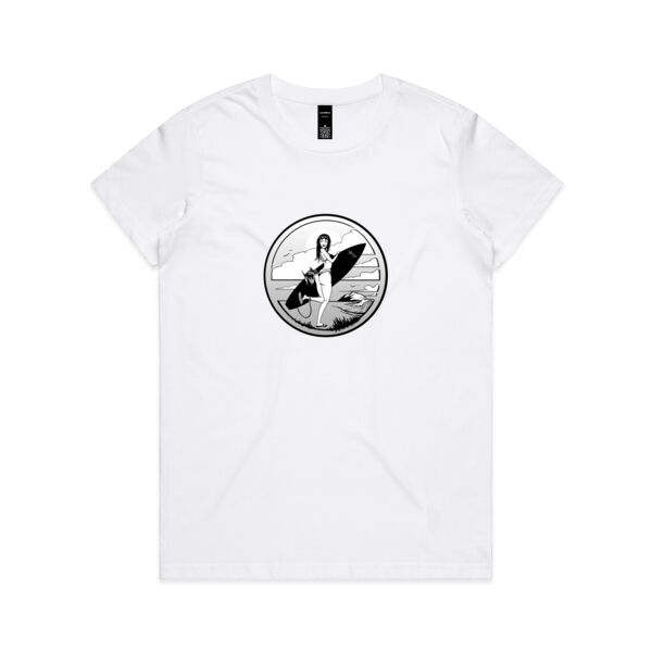FISHBITES Black'n White - Womens Maple Tee Thumbnail