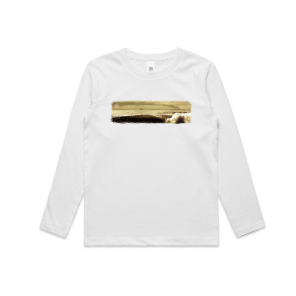 WHITEISLAND WAVES - Kids Longsleeve Tee Thumbnail