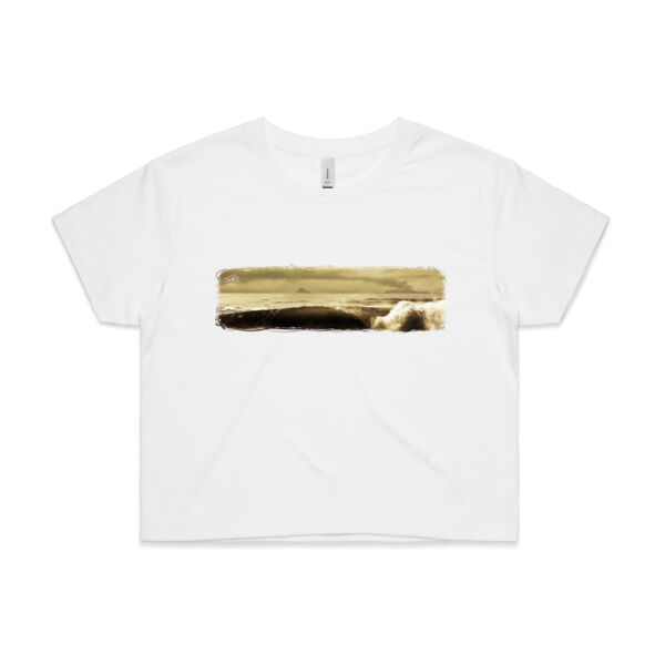 WHITEISLAND WAVES - Womens Crop Tee Thumbnail