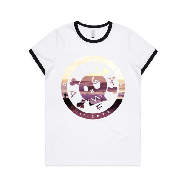 DFP Raglan Sunset - Womens Ringer Tee Thumbnail