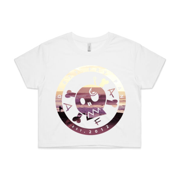 DFP Raglan Sunset - Womens Crop Tee Thumbnail